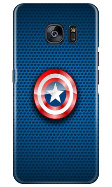 Captain America Shield Mobile Back Case for Samsung Galaxy S7 Edge (Design - 253)