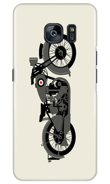 MotorCycle Mobile Back Case for Samsung Galaxy S7 Edge (Design - 259)