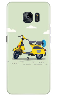 Vintage Scooter Mobile Back Case for Samsung Galaxy S7 Edge (Design - 260)