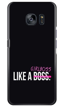 Like a Girl Boss Mobile Back Case for Samsung Galaxy S7 Edge (Design - 265)