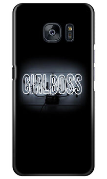 Girl Boss Black Mobile Back Case for Samsung Galaxy S7 Edge (Design - 268)
