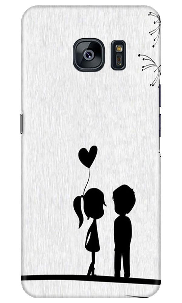 Cute Kid Couple Case for Samsung Galaxy S7 Edge (Design No. 283)