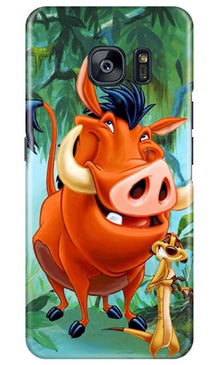 Timon and Pumbaa Mobile Back Case for Samsung Galaxy S7 Edge (Design - 305)