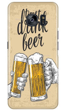Drink Beer Mobile Back Case for Samsung Galaxy S7 Edge (Design - 328)