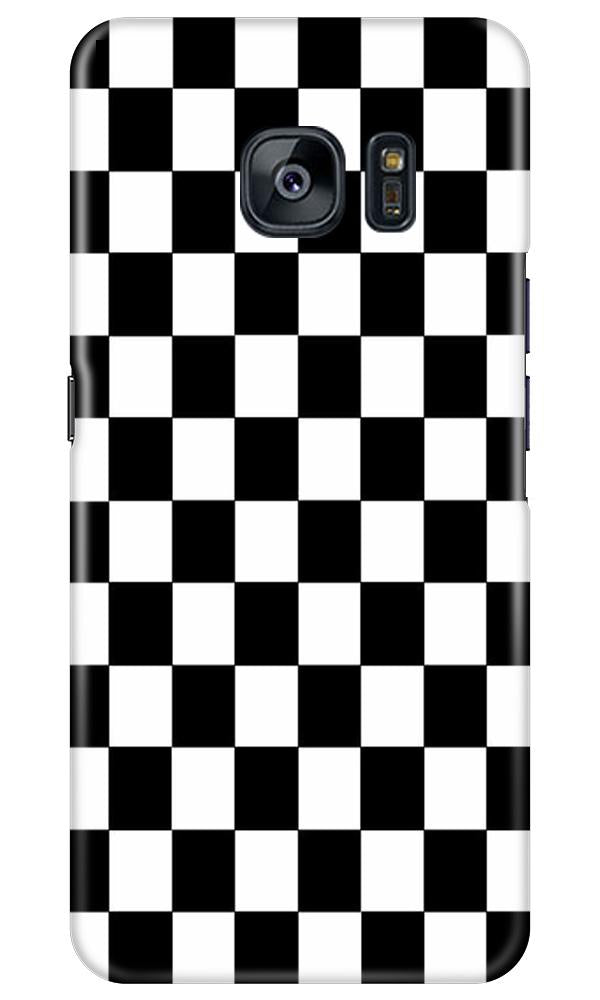 Black White Boxes Mobile Back Case for Samsung Galaxy S7 Edge (Design - 372)