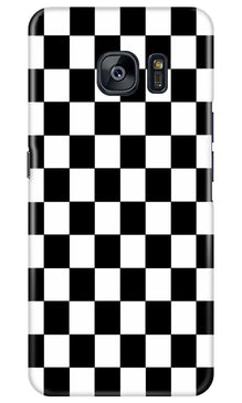 Black White Boxes Mobile Back Case for Samsung Galaxy S7 Edge (Design - 372)