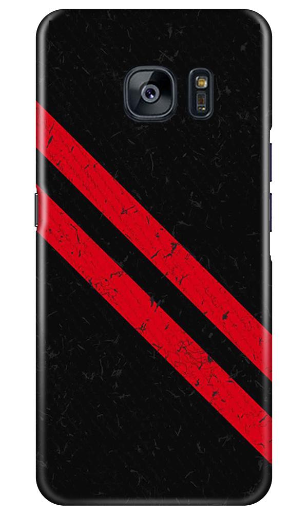 Black Red Pattern Mobile Back Case for Samsung Galaxy S7 Edge (Design - 373)