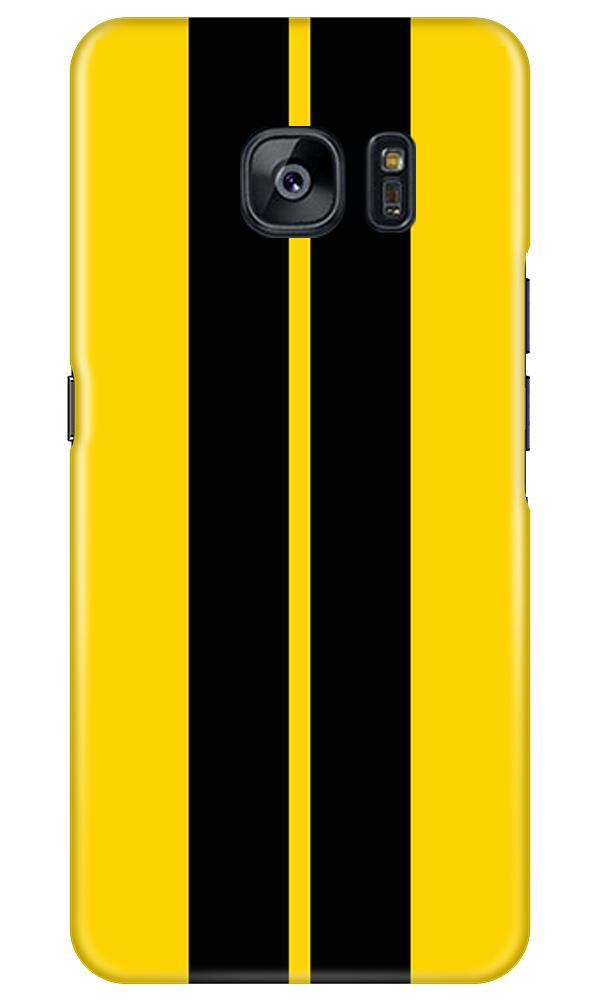 Black Yellow Pattern Mobile Back Case for Samsung Galaxy S7 Edge (Design - 377)