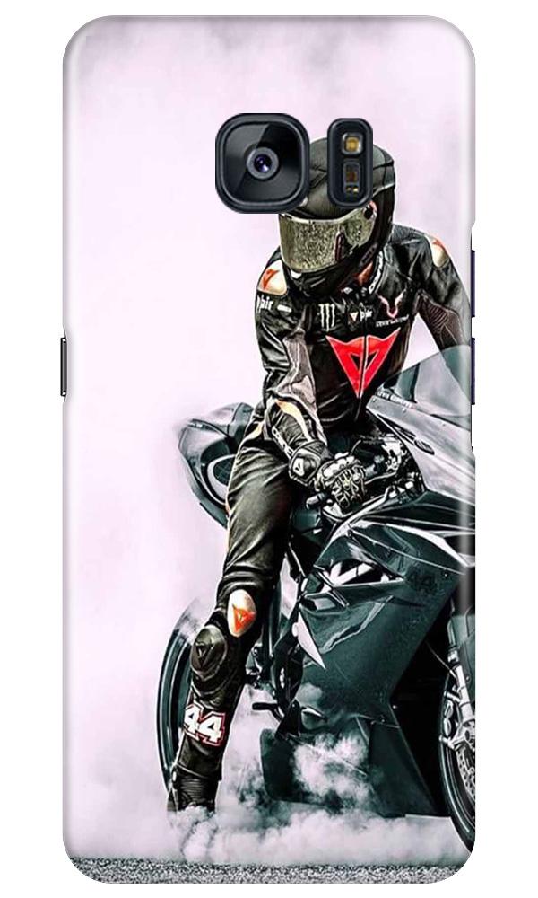 Biker Mobile Back Case for Samsung Galaxy S7 Edge (Design - 383)