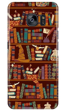 Book Shelf Mobile Back Case for Samsung Galaxy S7 Edge (Design - 390)