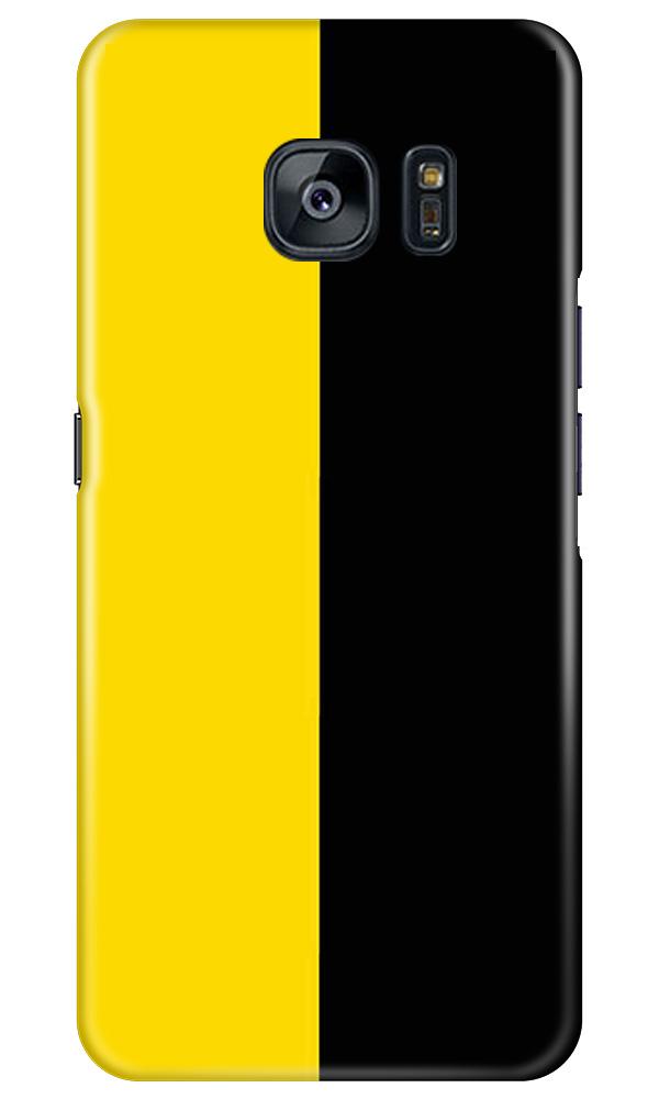 Black Yellow Pattern Mobile Back Case for Samsung Galaxy S7 Edge (Design - 397)