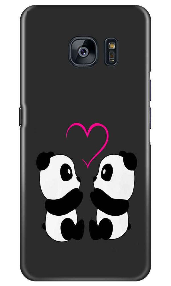 Panda Love Mobile Back Case for Samsung Galaxy S7 Edge (Design - 398)