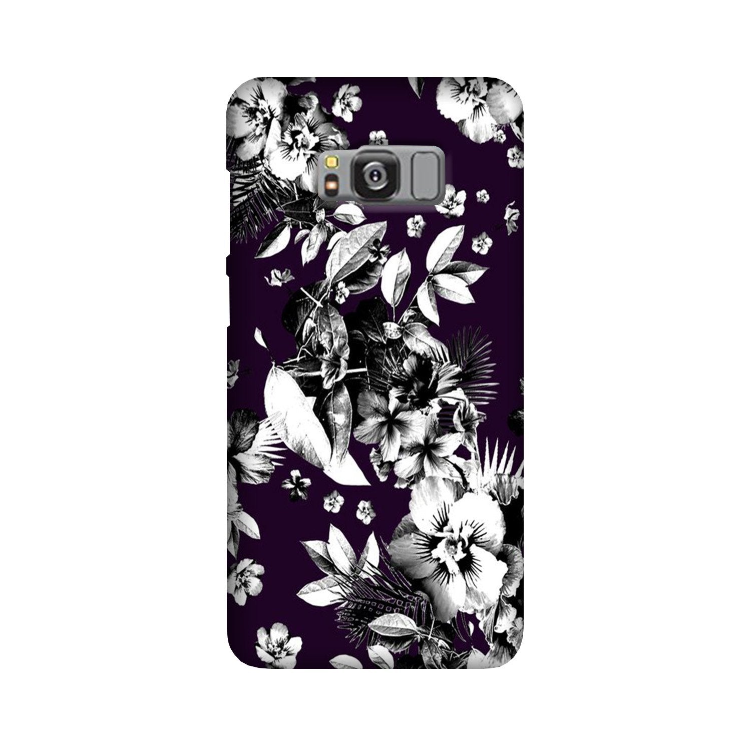 white flowers Case for Galaxy S8