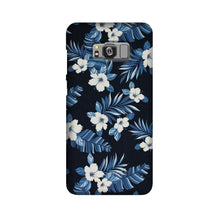 White flowers Blue Background2 Case for Galaxy S8 Plus