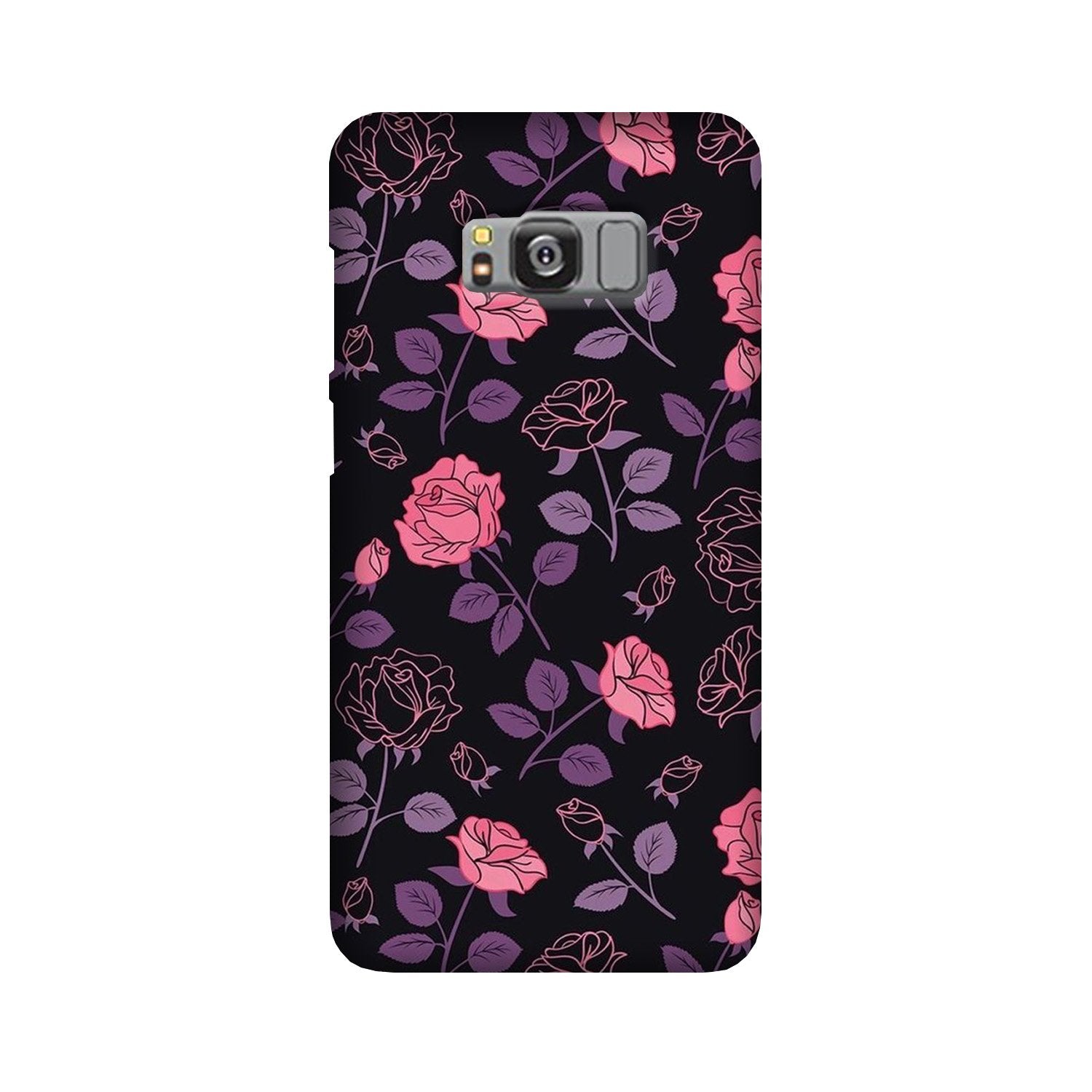 Rose Black Background Case for Galaxy S8