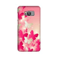 White Pick Butterflies Case for Galaxy S8 Plus