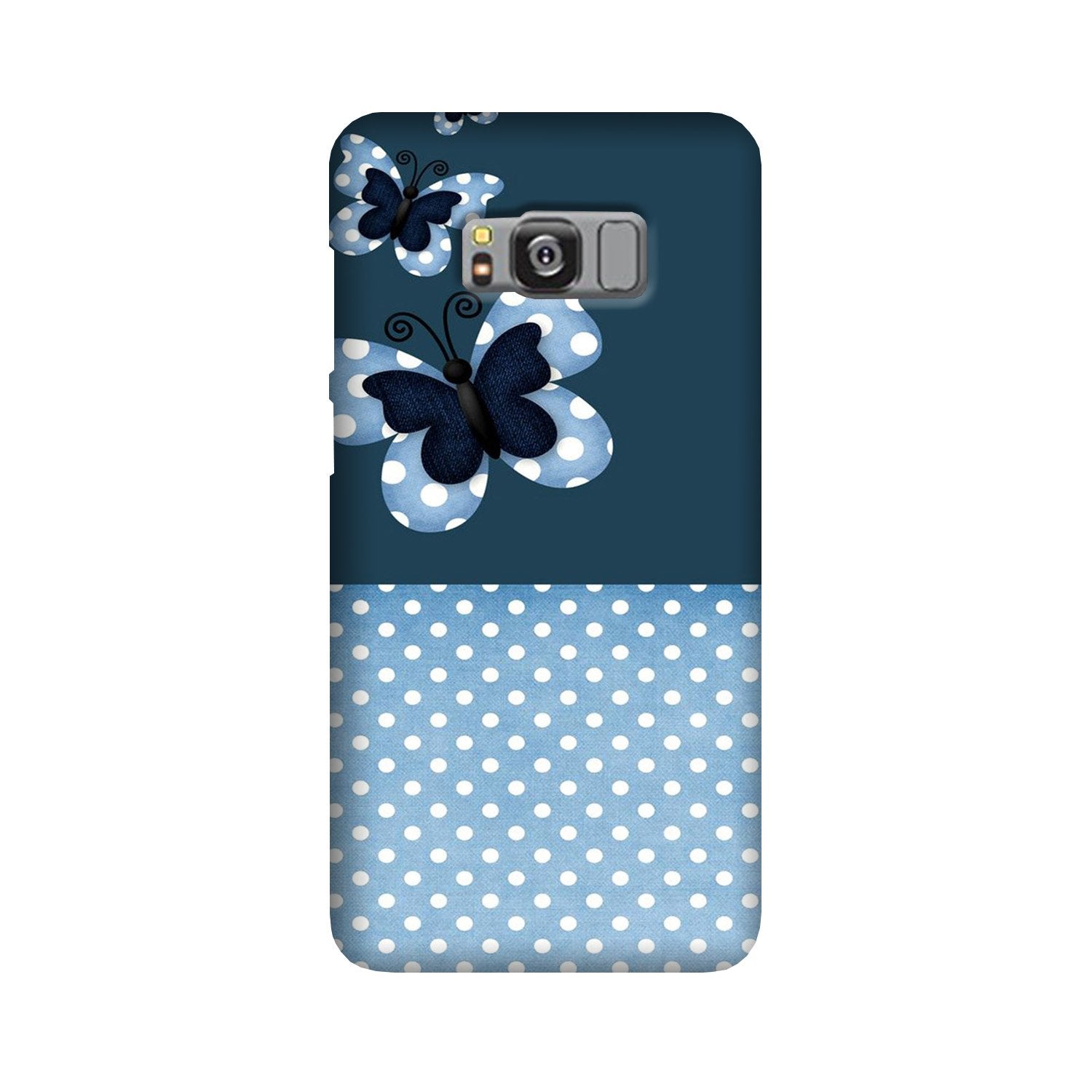 White dots Butterfly Case for Galaxy S8
