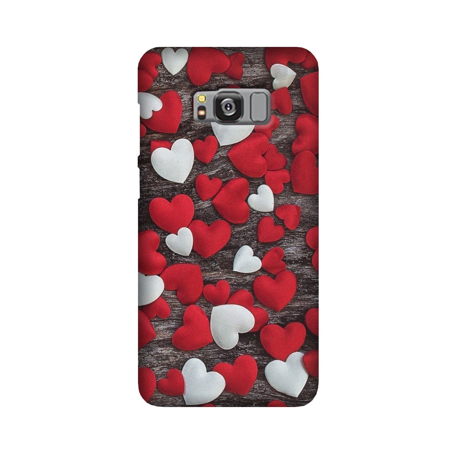 Red White Hearts Case for Galaxy S8  (Design - 105)