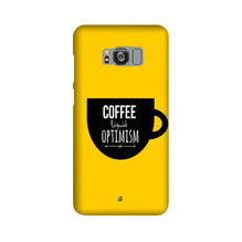 Coffee Optimism Mobile Back Case for Galaxy S8  (Design - 353)