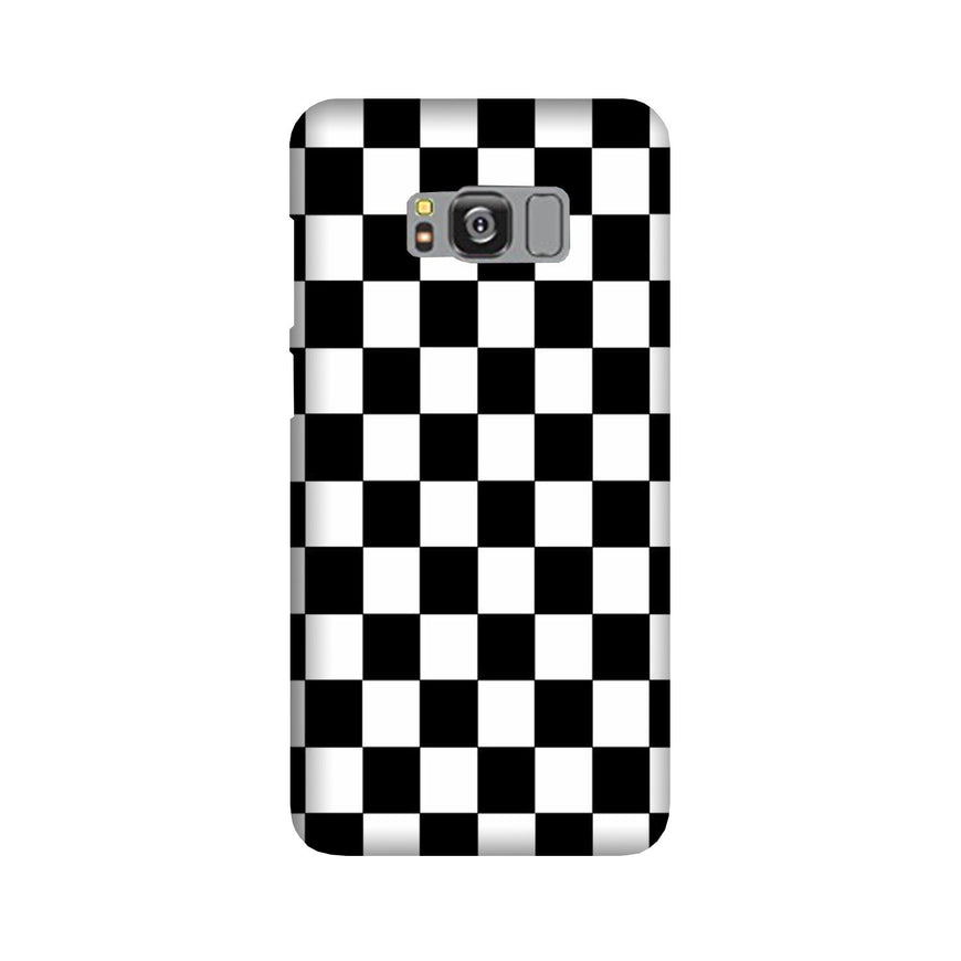 Black White Boxes Mobile Back Case for Galaxy S8 Plus  (Design - 372)