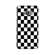 Black White Boxes Mobile Back Case for Galaxy S8  (Design - 372)