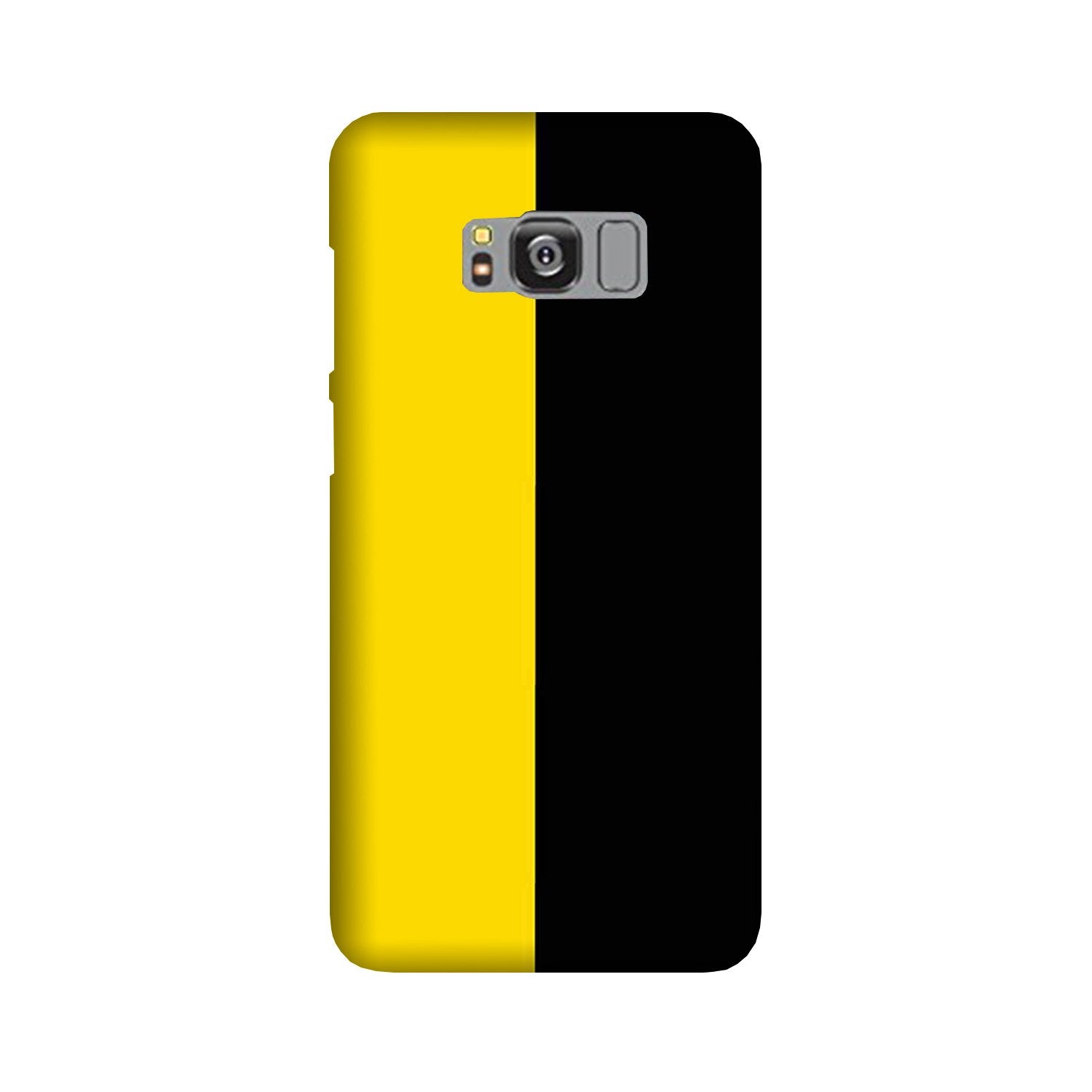 Black Yellow Pattern Mobile Back Case for Galaxy S8  (Design - 397)
