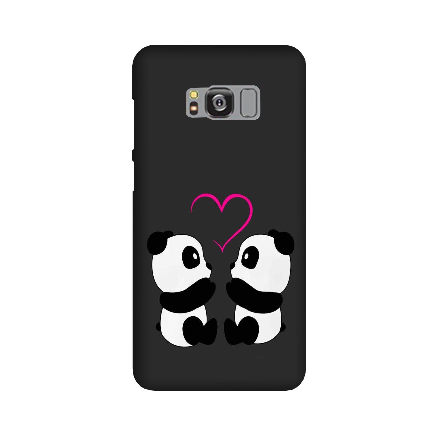 Panda Love Mobile Back Case for Galaxy S8  (Design - 398)