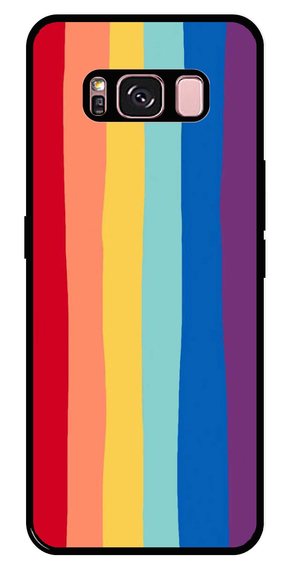 Rainbow MultiColor Metal Mobile Case for Samsung Galaxy S8 Plus   (Design No -03)