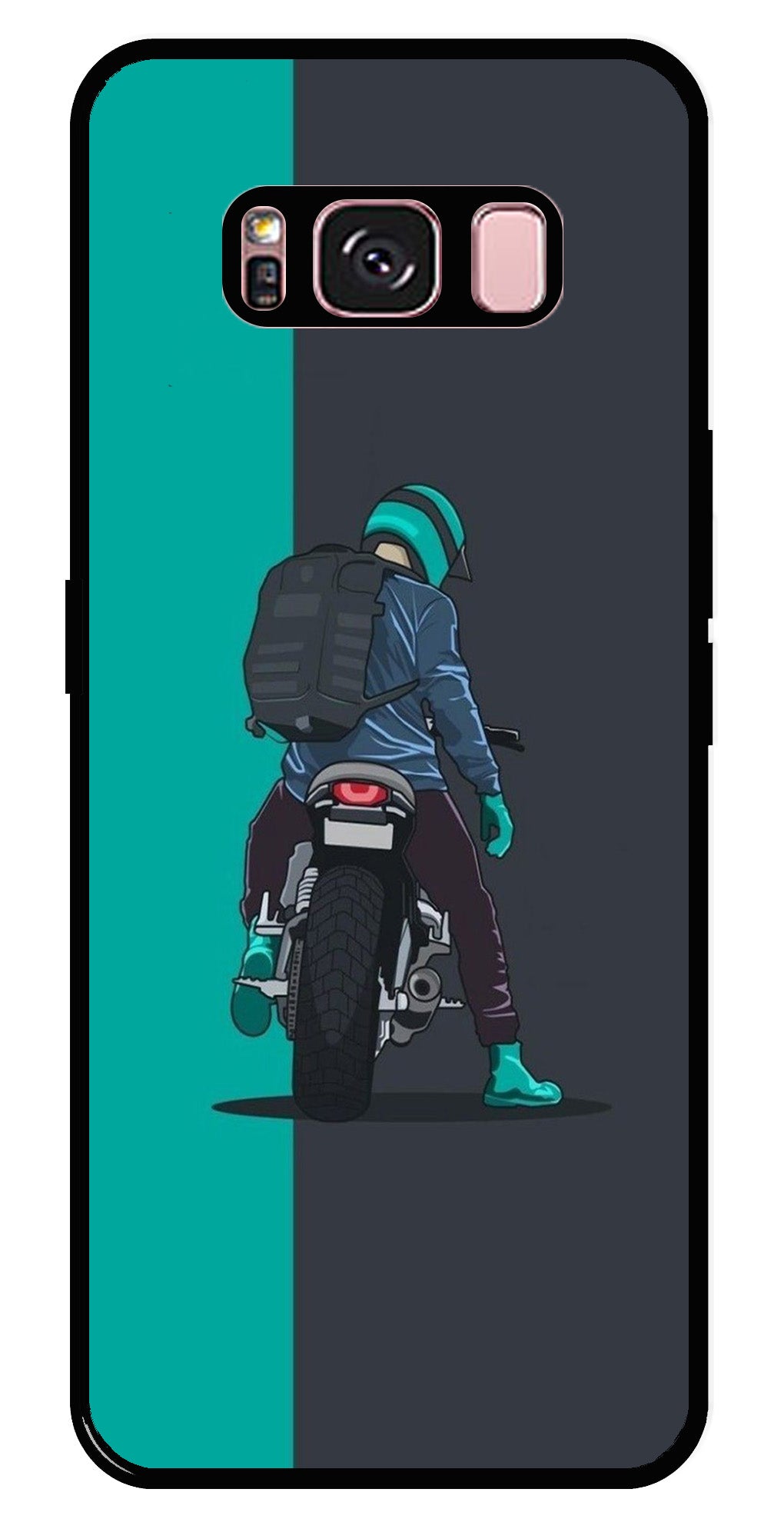 Bike Lover Metal Mobile Case for Samsung Galaxy S8 Plus   (Design No -05)