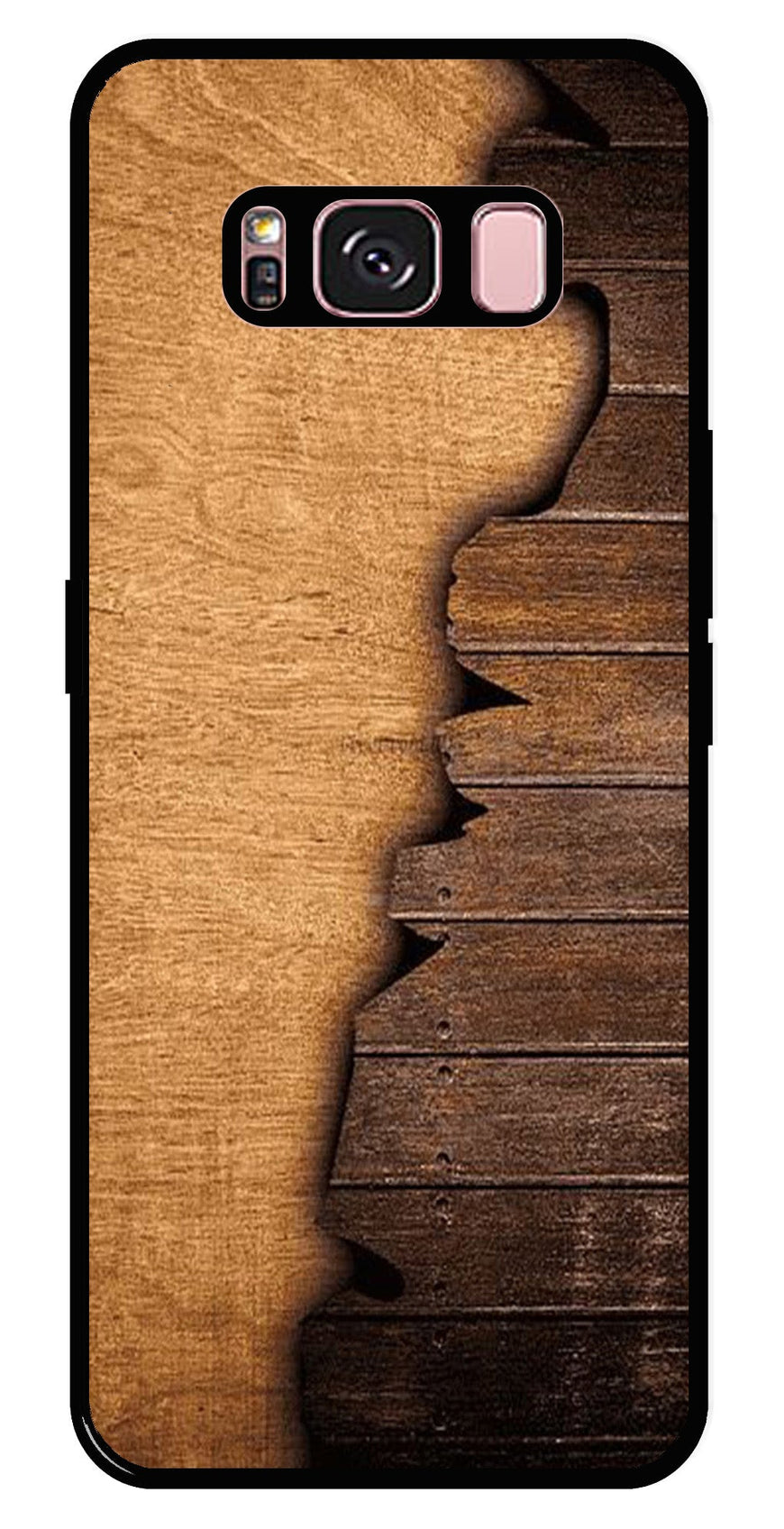Wooden Design Metal Mobile Case for Samsung Galaxy S8 Plus   (Design No -13)