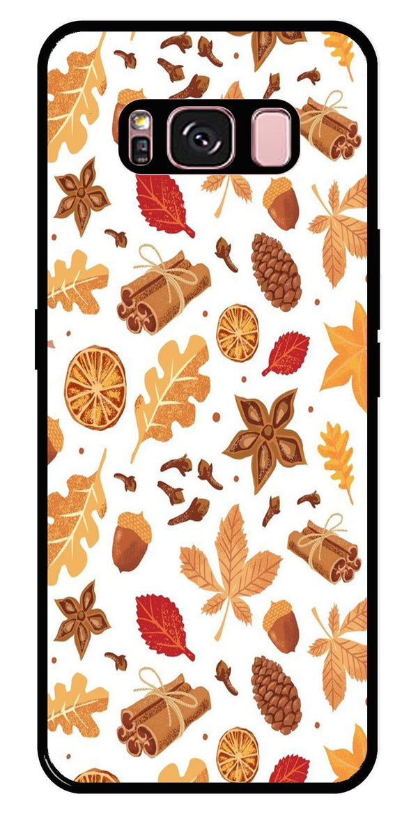Autumn Leaf Metal Mobile Case for Samsung Galaxy S8 Plus   (Design No -19)
