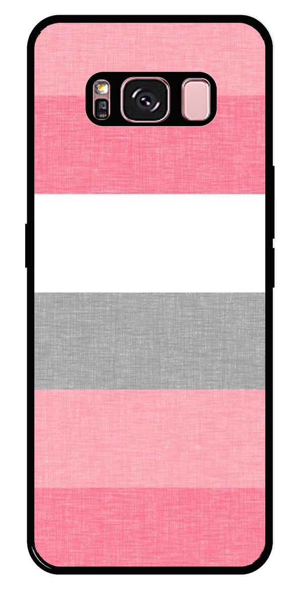 Pink Pattern Metal Mobile Case for Samsung Galaxy S8 Plus   (Design No -23)