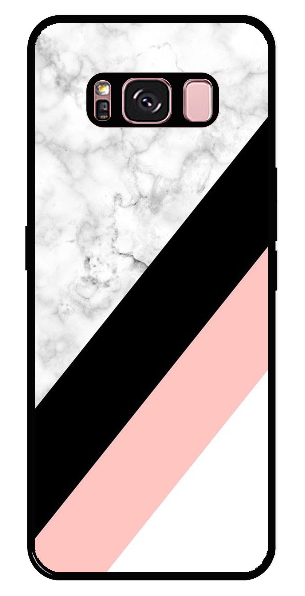 Marble Design Metal Mobile Case for Samsung Galaxy S8 Plus   (Design No -24)
