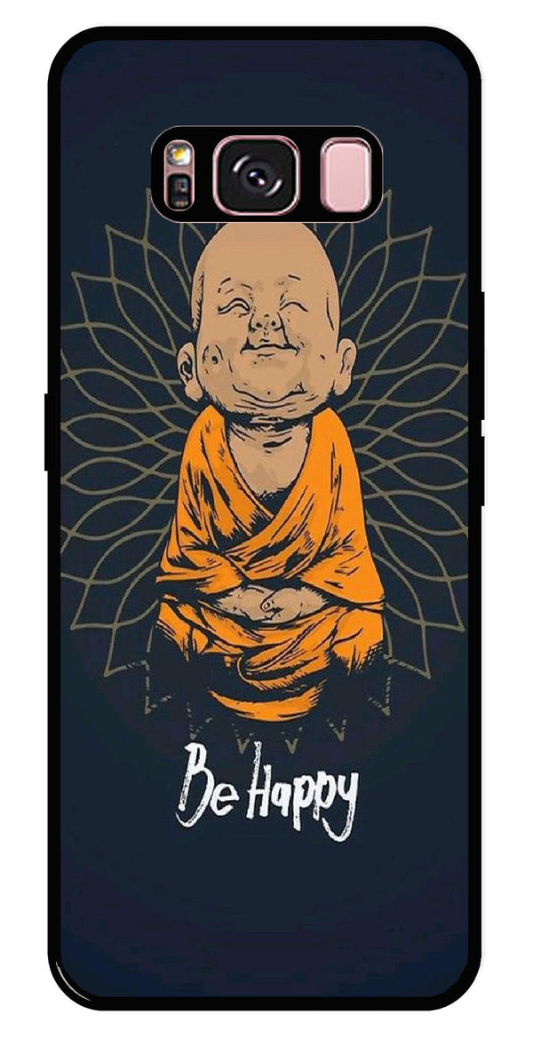 Be Happy Metal Mobile Case for Samsung Galaxy S8 Plus   (Design No -27)