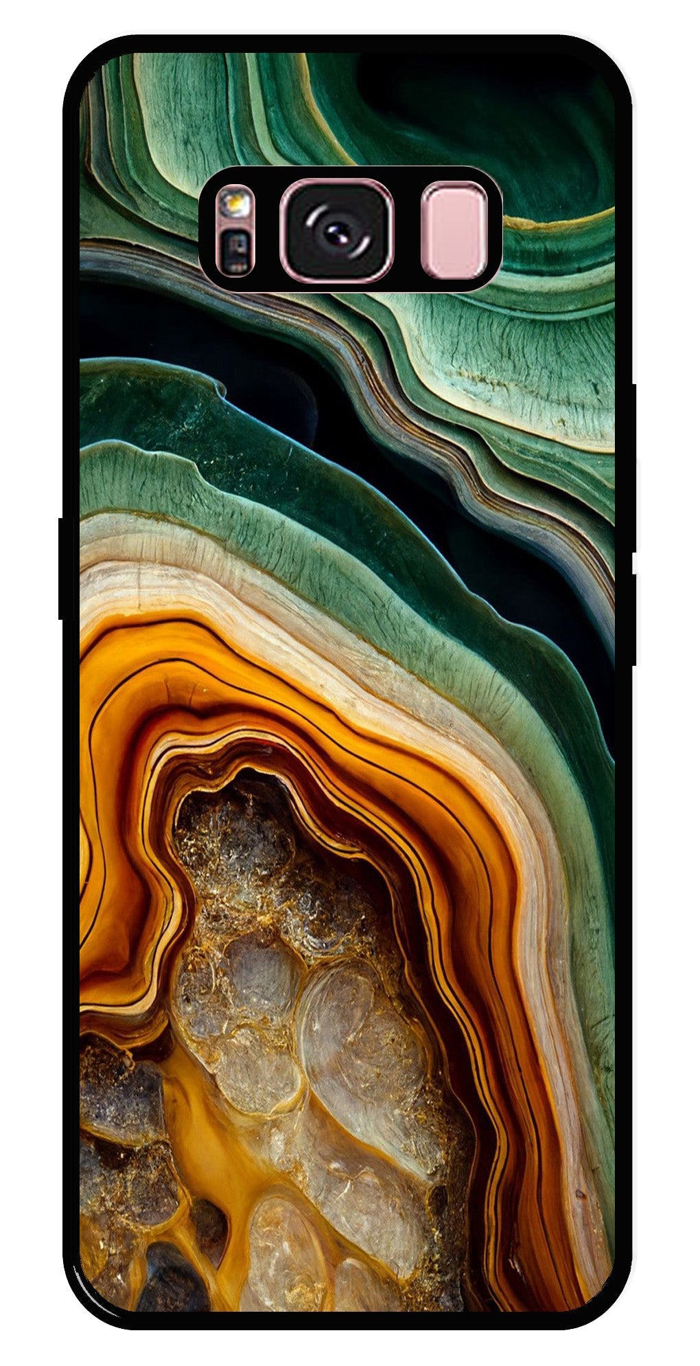 Marble Design Metal Mobile Case for Samsung Galaxy S8 Plus   (Design No -28)
