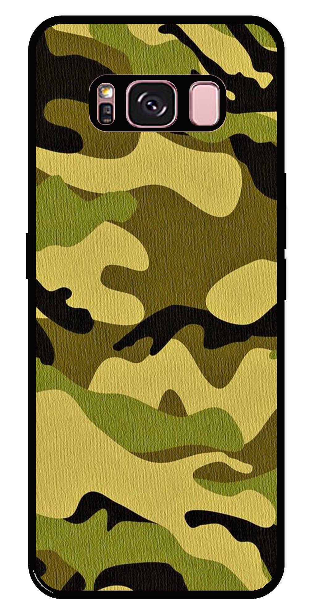 Army Pattern Metal Mobile Case for Samsung Galaxy S8 Plus   (Design No -35)
