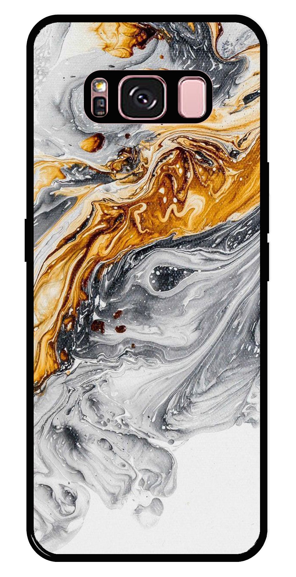 Marble Pattern Metal Mobile Case for Samsung Galaxy S8 Plus   (Design No -36)