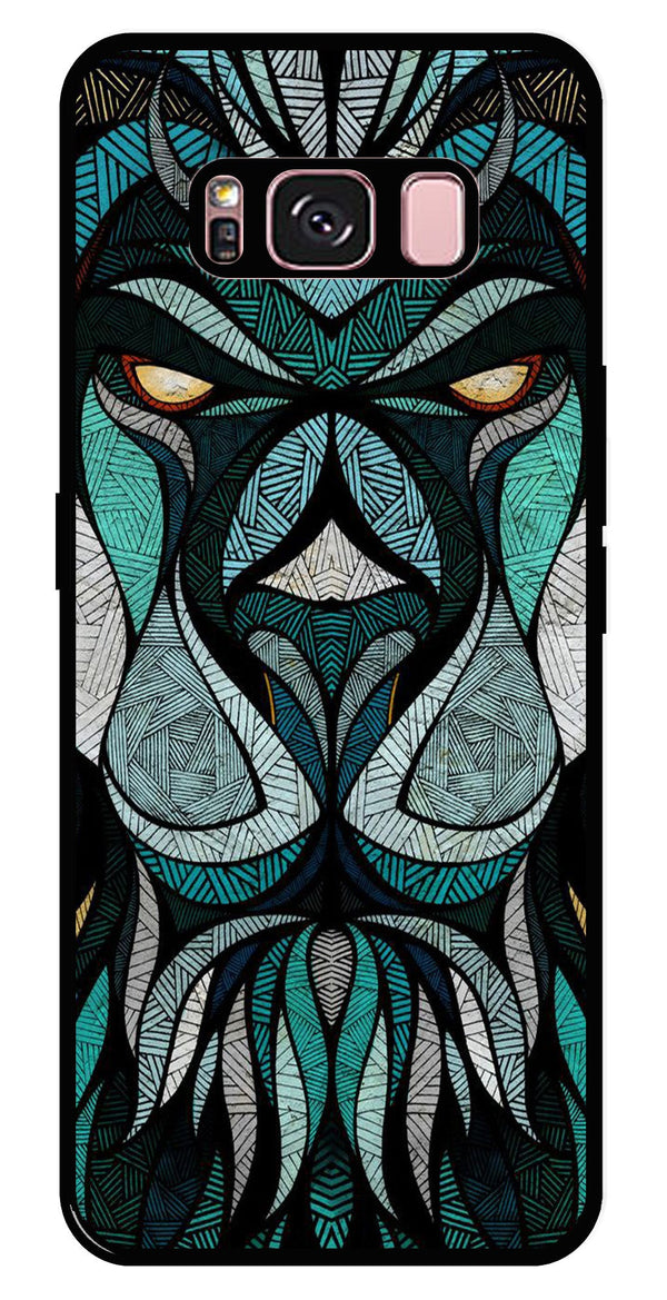 Lion Pattern Metal Mobile Case for Samsung Galaxy S8 Plus   (Design No -40)