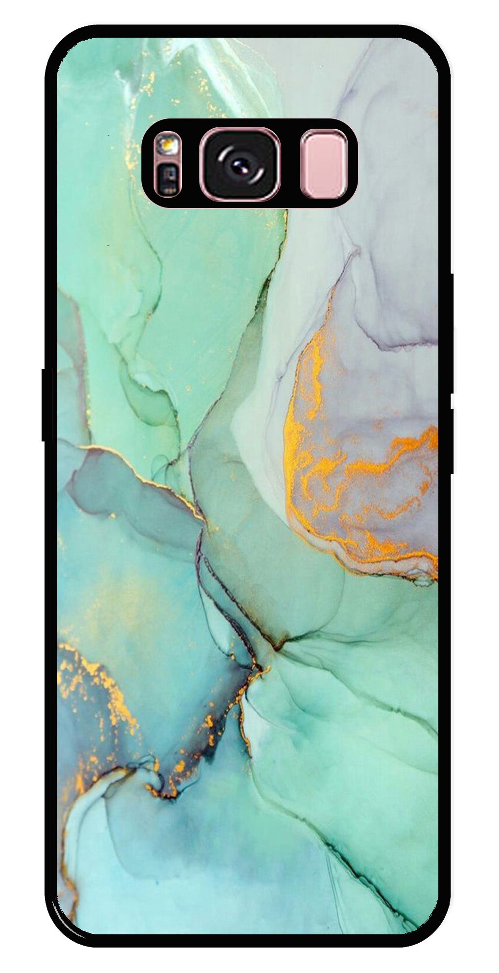 Marble Design Metal Mobile Case for Samsung Galaxy S8 Plus   (Design No -46)