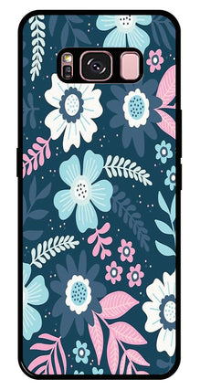 Flower Leaves Design Metal Mobile Case for Samsung Galaxy S8 Plus
