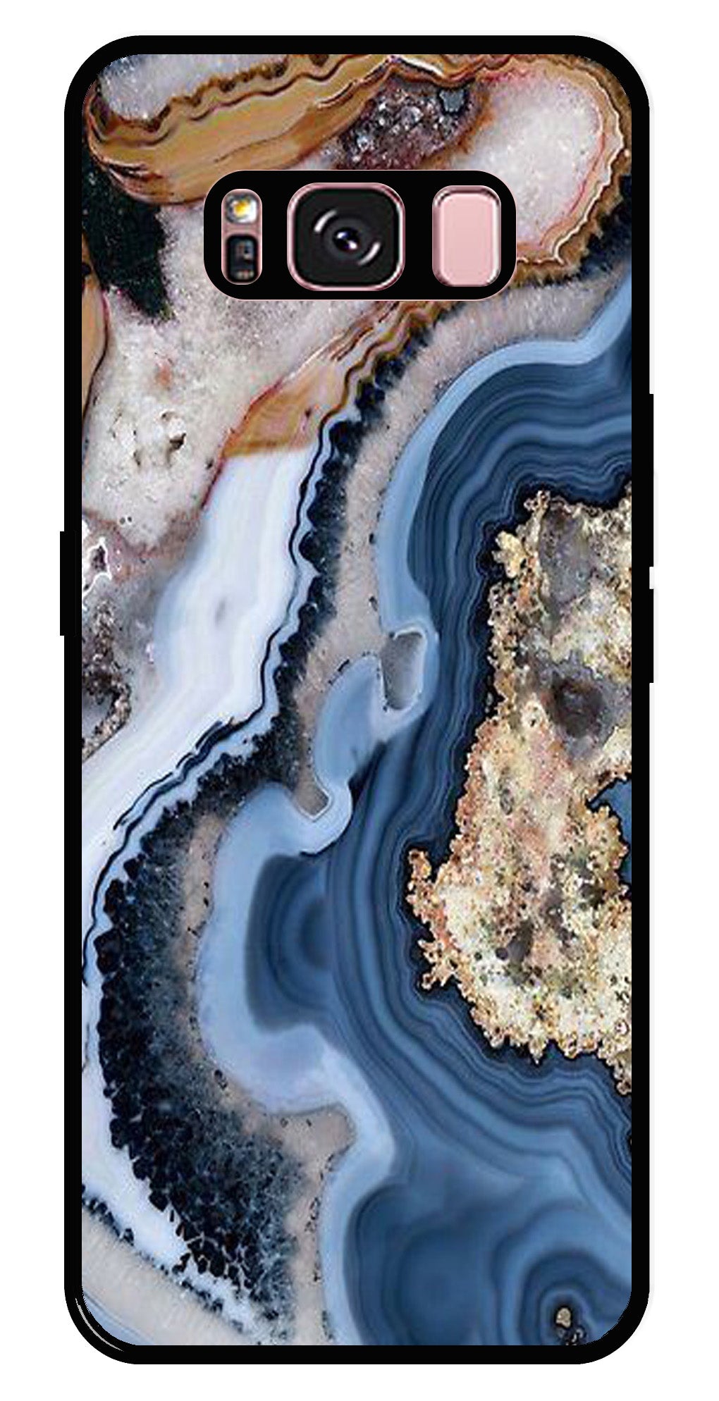 Marble Design Metal Mobile Case for Samsung Galaxy S8 Plus   (Design No -53)