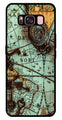 Map Design Metal Mobile Case for Samsung Galaxy S8 Plus   (Design No -54)