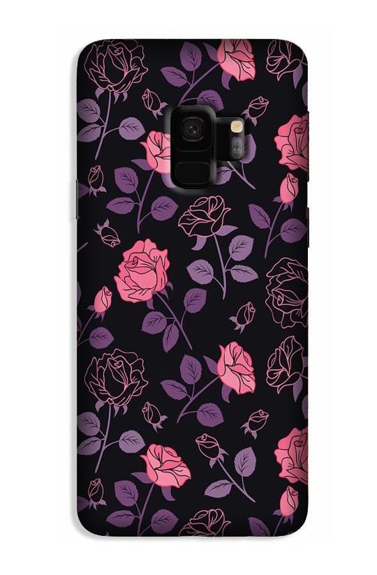 Rose Black Background Case for Galaxy S9