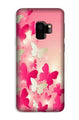White Pick Butterflies Case for Galaxy S9