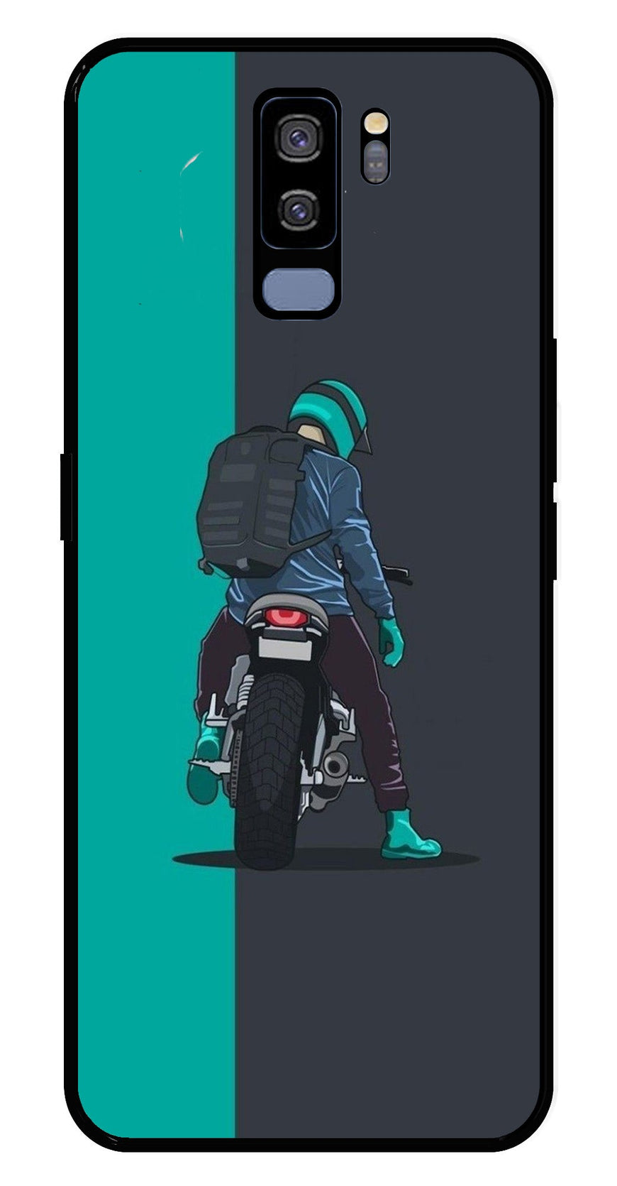 Bike Lover Metal Mobile Case for Samsung Galaxy S9 Plus   (Design No -05)