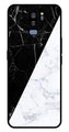 Black White Marble Design Metal Mobile Case for Samsung Galaxy S9 Plus   (Design No -09)