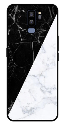 Black White Marble Design Metal Mobile Case for Samsung Galaxy S9 Plus