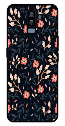 Floral Pattern Metal Mobile Case for Samsung Galaxy S9 Plus