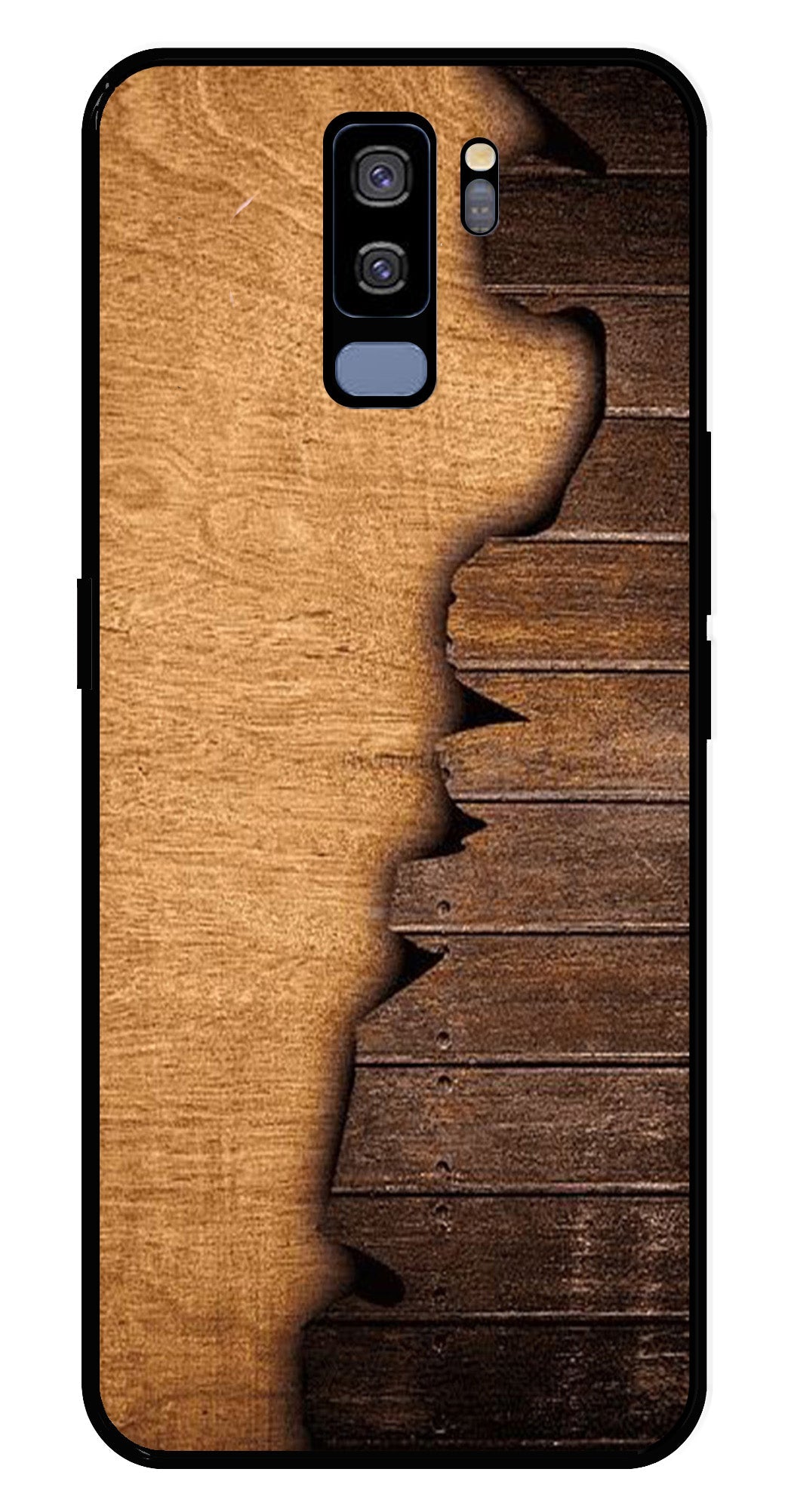 Wooden Design Metal Mobile Case for Samsung Galaxy S9 Plus   (Design No -13)