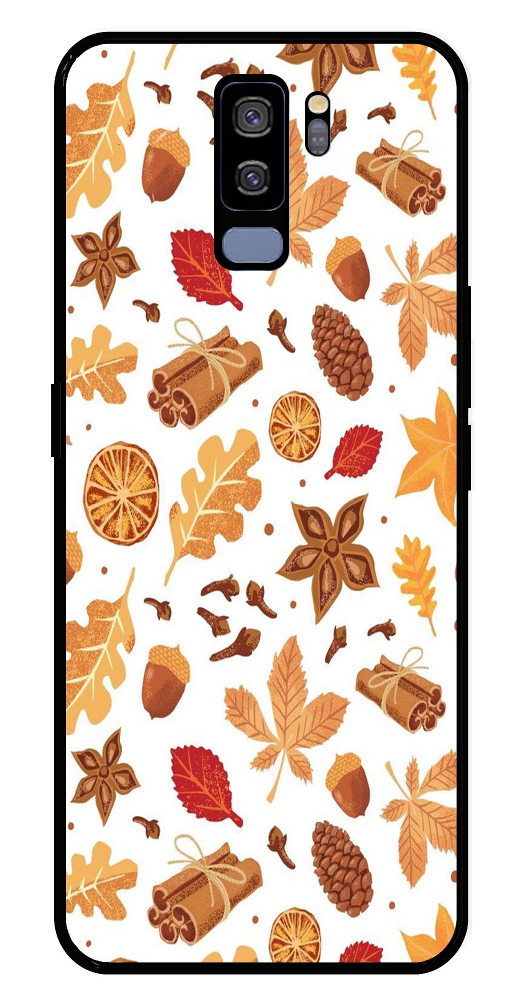 Autumn Leaf Metal Mobile Case for Samsung Galaxy S9 Plus   (Design No -19)